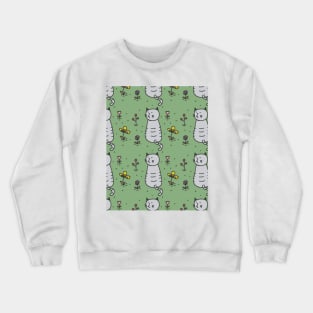 Pattern cute cats ,Funny cats Crewneck Sweatshirt